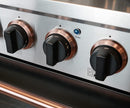 Kucht Signature 48-Inch 6.7 cu ft. Gas Range with Black Door and Rose Gold Accents KNG481-K-ROSE