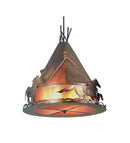 Meyda 24" Wide Running Horses Pendant '65450