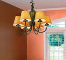 Meyda 26"W Tuscan Vineyard 6 LT Parchment Chandelier '65545
