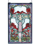 Meyda 15"W X 25"H Nouveau Lily Stained Glass Window '65711