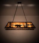 Meyda 48" Long Bear at Lake Oblong Pendant 66210