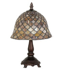 Meyda 13.5"H Tiffany Fishscale Mini Lamp '67378