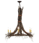 Meyda 36"W Twigs 6 LT Chandelier '67729