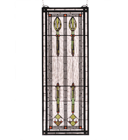 Meyda 11"W X 30"H Spear of Hastings Stained Glass Window '68020