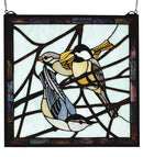 Meyda 18"W X 18"H Backyard Friends Stained Glass Window '68387