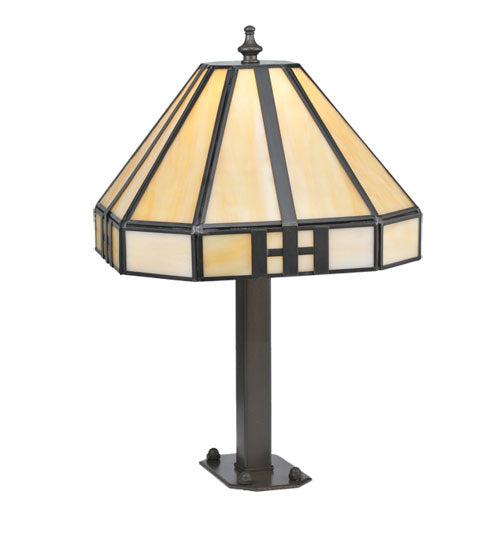 Meyda 15"H Geometric Newel Post Mount '69292