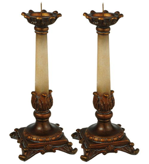 Meyda 10"H Arcadia 2 Pieces Candle Sticks 69335