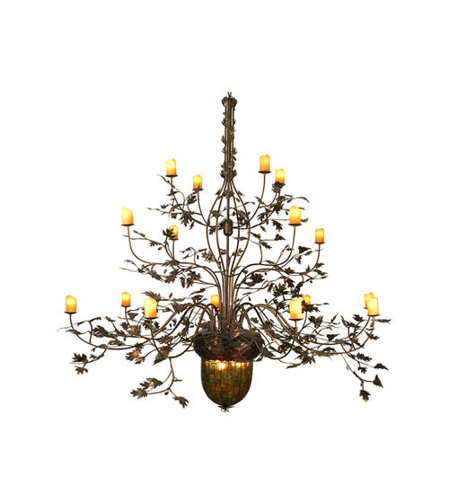 Meyda 100" Wide Greenbriar Oak 16 Arm Chandelier '69366 '