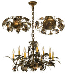 Meyda 31"W Oak Leaf 9 LT Chandelier 70624