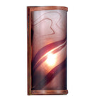 Meyda 5.5"W Cylinder Chambord Swirl Fused Glass Wall Sconce 70872