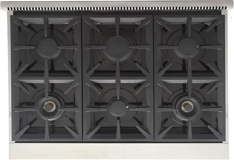 Kucht 36-Inch Gas Range in Stainless Steel with Black Knob (KFX360-K)