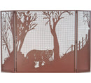 Meyda 62" Wide X 40" High Bear at Dusk Fireplace Screen 71141