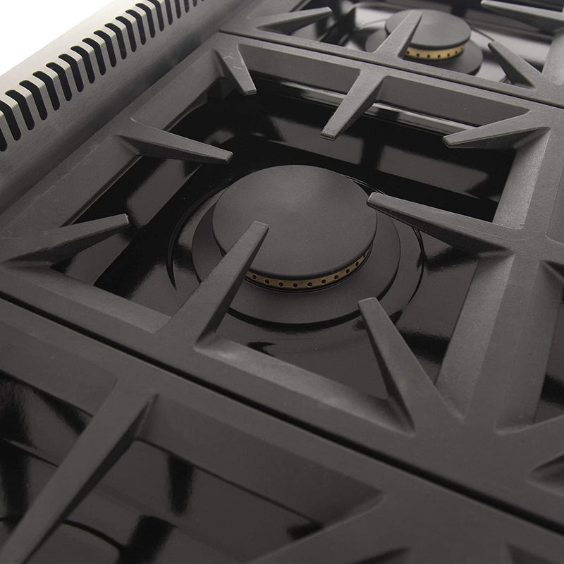 Kucht 36-Inch Gas Range in Stainless Steel with Black Knob (KFX360-K)