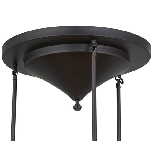 Meyda 18"W Craftsman Brown on Brass 3 LT Pendant Hardware 72022