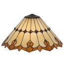 Meyda 20" Wide Nouveau Cone Stained Glass Shade '72243