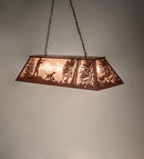 Meyda 48"L Quail Hunter W/Dog Oblong Pendant 72967