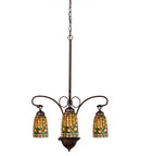 Meyda 24"W Tiffany Acorn 3 LT Chandelier 73983
