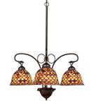 Meyda 24"W Tiffany Fishscale 3 LT Chandelier 74045