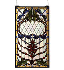 Meyda 14"W X 25"H Dragonfly Allure Stained Glass Window 77734