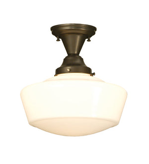 Meyda 12" Wide Revival Schoolhouse Semi-Flushmount 78011