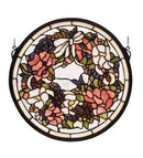 Meyda 15"W X 15"H Wreath Stained Glass Window 79836