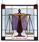 Meyda 18"W X 18"H Personalized Judicial Stained Glass Window 79886