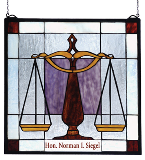 Meyda 18"W X 18"H Personalized Judicial Stained Glass Window 79886