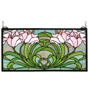 Meyda 22"W X 11"H Calla Lily Stained Glass Window 79950