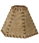 Meyda 7"W X 5"H Faux Leather Tan Hexagon Shade '81145