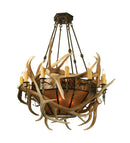 Meyda 56"W Antlers Elk Chandelier 81310