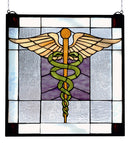 Meyda 18"W X 18"H Medical Stained Glass Window 81519