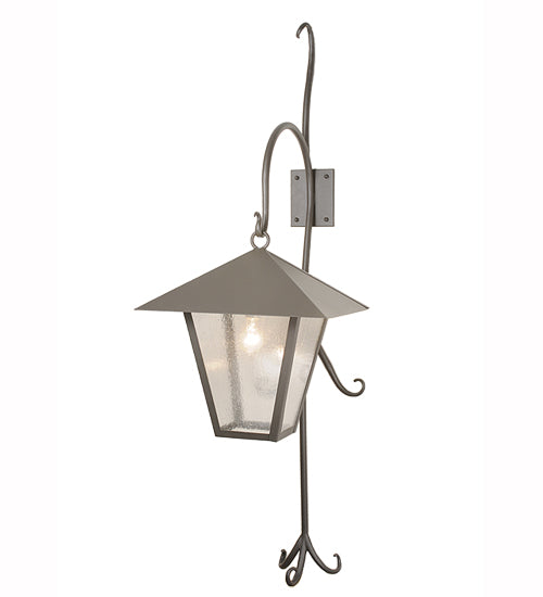 Meyda 18"W Vine Lantern Shepherd's Hook Outdoor Wall Sconce 82331