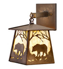Meyda 7.5"W Bear at Dawn Hanging Wall Sconce 82639