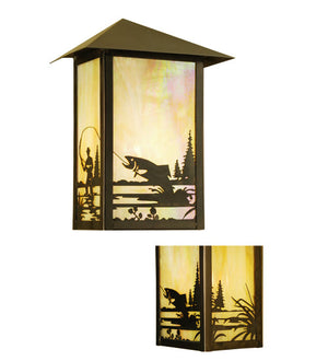 Meyda 12"W Seneca Fly Fishing Creek Wall Sconce 95649