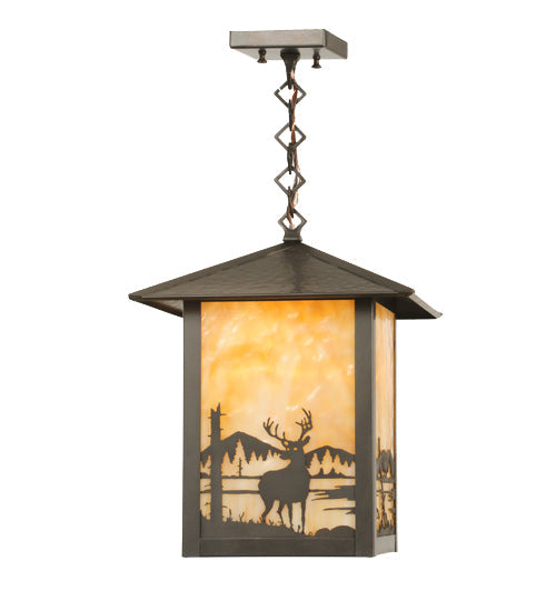 Meyda 12" Square Seneca Deer Creek Ceiling Pendant 96132