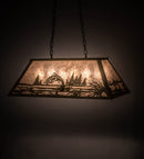 Meyda 33"L Leaping Trout Oblong Pendant 98682