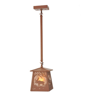 Meyda 7"Sq Moose at Dawn Mini Pendant 98768