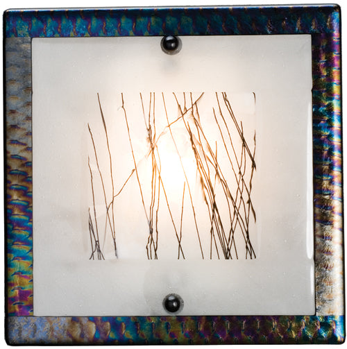 Meyda 12"W Metro Fusion Silkwood Wall Sconce 99278