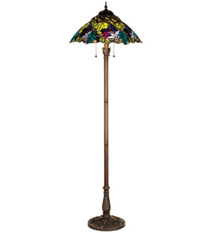 Meyda 64.5"H Spiral Grape Floor Lamp 99339