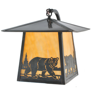 Meyda 12" Wide Stillwater Bear Creek Curved Arm Wall Sconce '99458