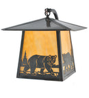 Meyda 12" Wide Stillwater Bear Creek Curved Arm Wall Sconce '99458