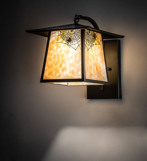 Meyda 12" Wide Stillwater Spider Web Curved Arm Wall Sconce '99459
