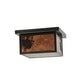 Meyda 12" Square Hyde Park Winter Pine Flushmount - 99669