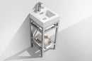 KubeBath Cisco 16 in. Stainless Steel Console with Acrylic Sink - Chrome, AC16