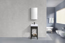 KubeBath Cisco 16 in. Stainless Steel Console with Acrylic Sink - Matt Black, AC16-BK
