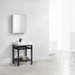 KubeBath Cisco 24 in. Stainless Steel Console with Acrylic Sink - Matte Black, AC24-BK