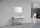 KubeBath Cisco 48 in. Stainless Steel Console with Acrylic Sink - Chrome, AC48