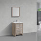 KubeBath Dolce 24 in. Modern Bathroom Vanity with White Quartz Counter Top - Nature Wood, AD624NW
