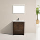 KubeBath Dolce 30″ Rose Wood Modern Bathroom Vanity with White Quartz Counter-Top, AD630RW