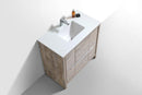KubeBath Dolce 36 in. Modern Bathroom Vanity with White Quartz Counter Top - Nature Wood, AD636NW